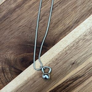 .925 sterling silver kettle bell necklace